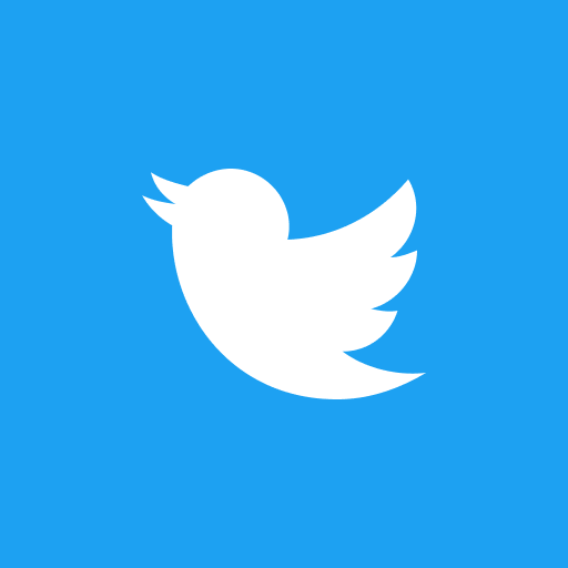 推特 blue and white logo